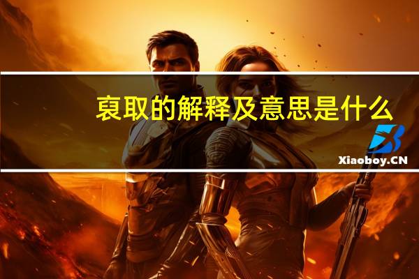 裒取的解释及意思是什么