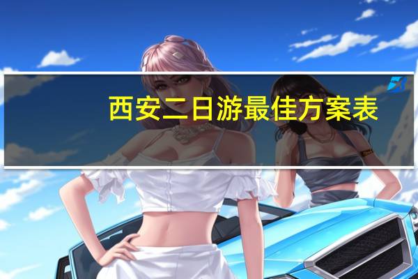 西安二日游最佳方案表