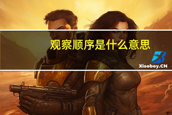 观察顺序是什么意思