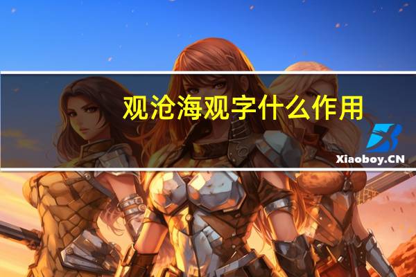 观沧海观字什么作用
