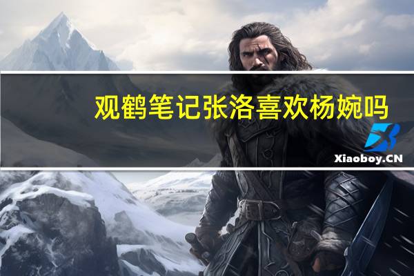 观鹤笔记张洛喜欢杨婉吗