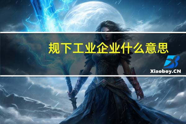 规下工业企业什么意思