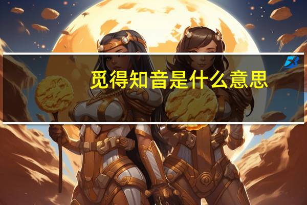 觅得知音是什么意思