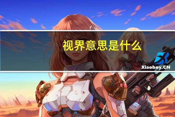 视界意思是什么