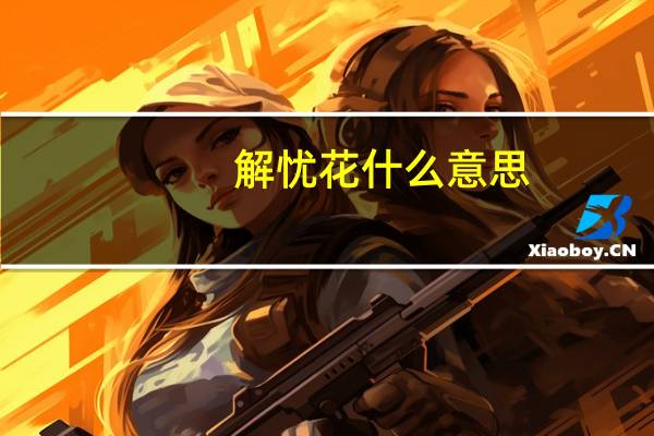 解忧花什么意思