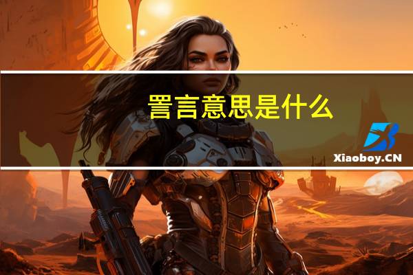 詈言意思是什么