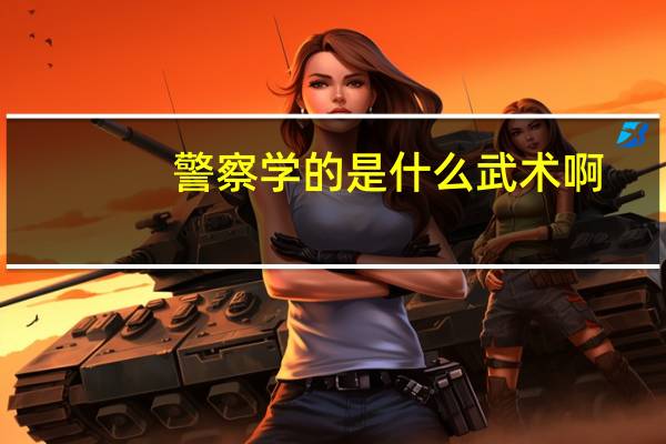 警察学的是什么武术啊