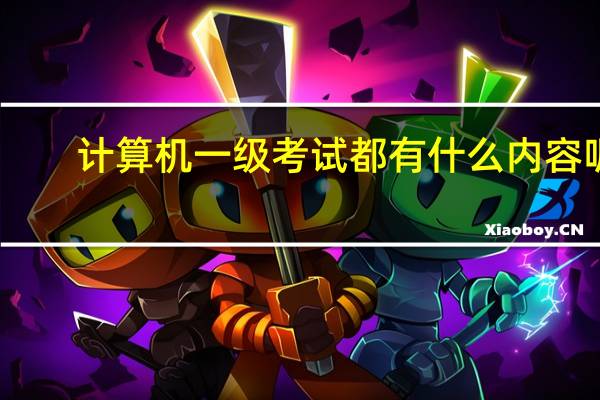 计算机一级考试都有什么内容呢?