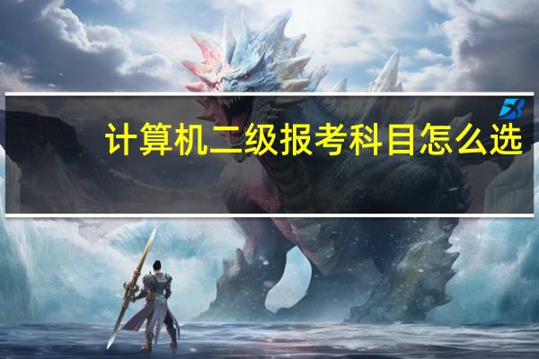 计算机二级报考科目怎么选