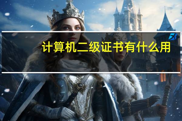 计算机二级证书有什么用