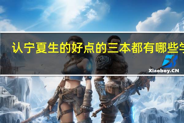 认宁夏生的好点的三本 都有哪些学校