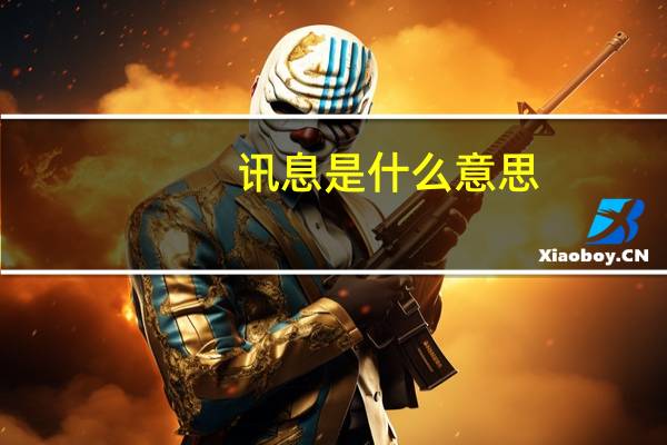 讯息是什么意思