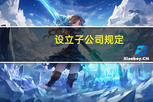 设立子公司规定