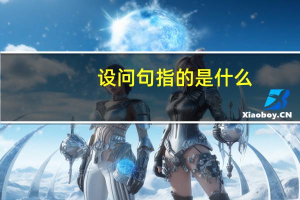 设问句指的是什么