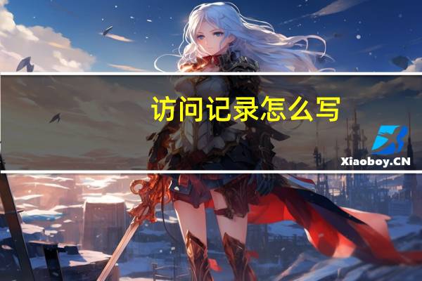 访问记录怎么写
