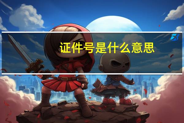 证件号是什么意思