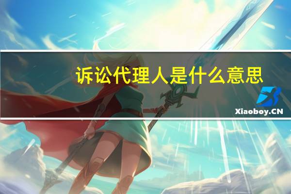 诉讼代理人是什么意思