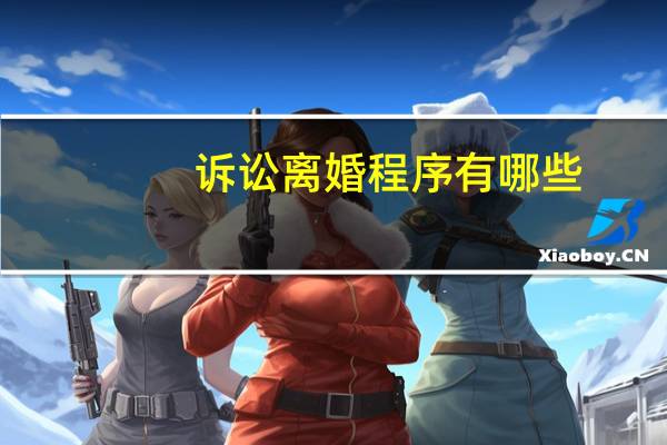 诉讼离婚程序有哪些