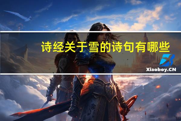 诗经关于雪的诗句有哪些