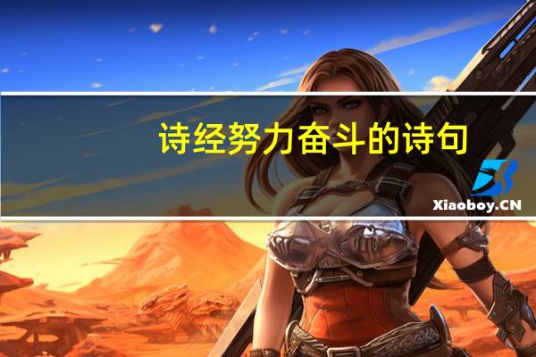 诗经努力奋斗的诗句