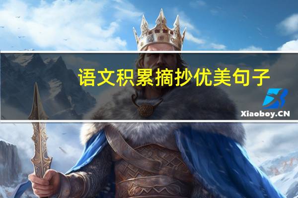 语文积累摘抄优美句子
