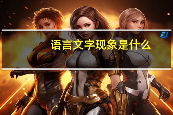 语言文字现象是什么