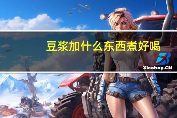 豆浆加什么东西煮好喝