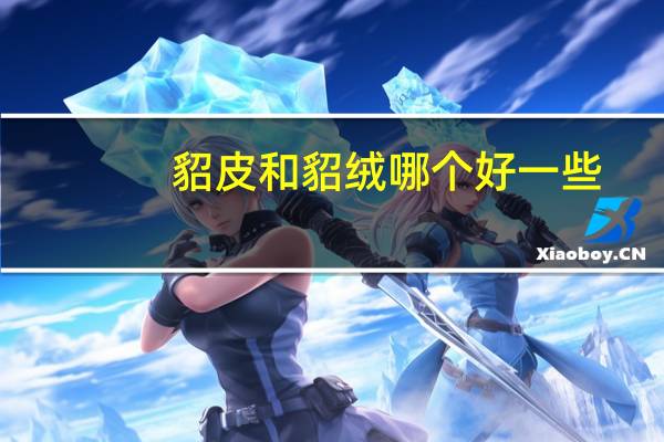 貂皮和貂绒哪个好一些