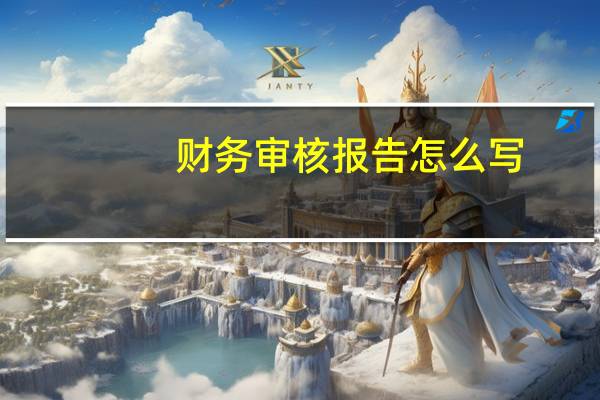 财务审核报告怎么写