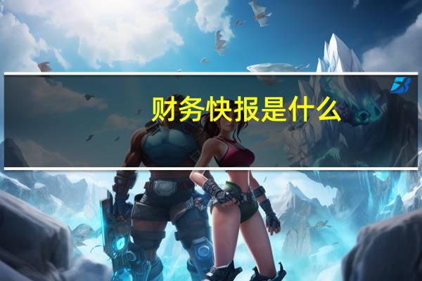 财务快报是什么