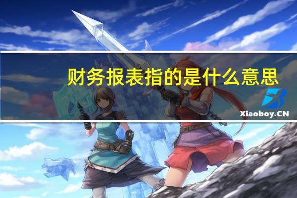 财务报表指的是什么意思