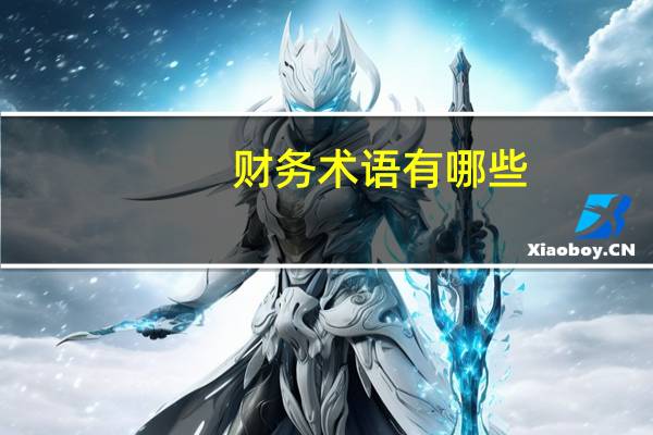 财务术语有哪些