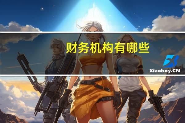 财务机构有哪些
