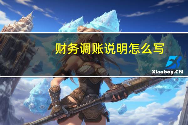 财务调账说明怎么写
