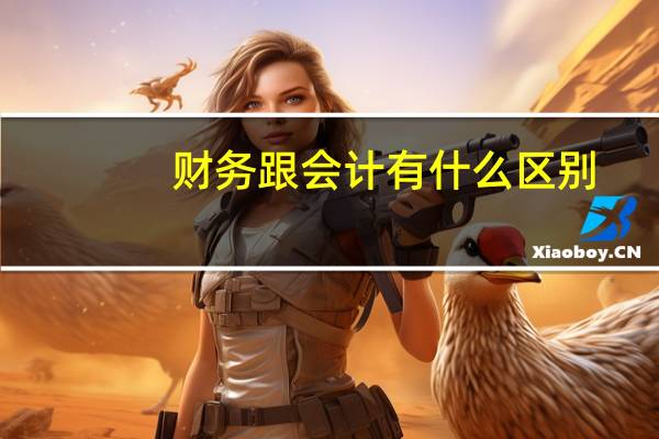 财务跟会计有什么区别