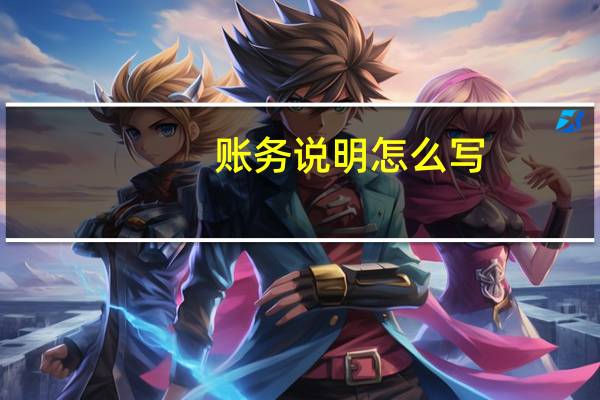 账务说明怎么写