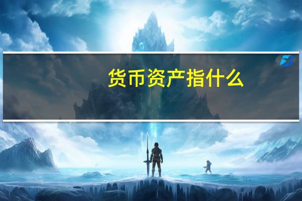 货币资产指什么
