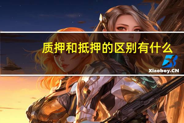 质押和抵押的区别有什么