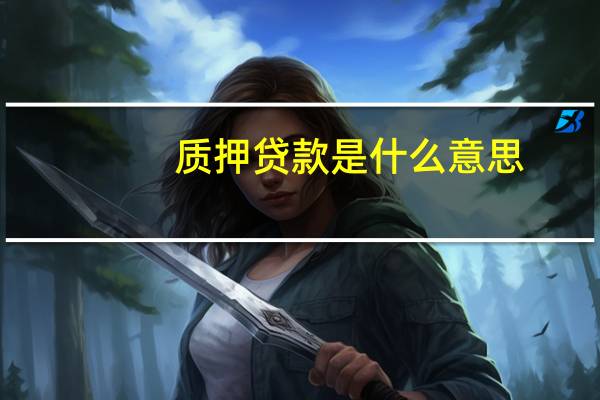 质押贷款是什么意思