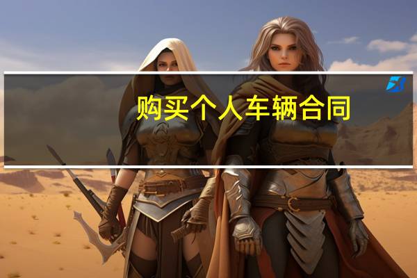 购买个人车辆合同