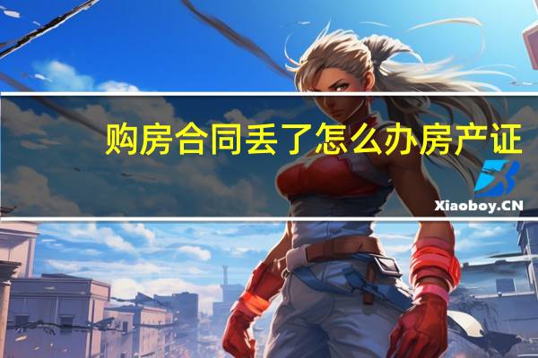 购房合同丢了怎么办房产证