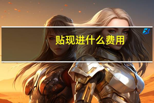 贴现进什么费用