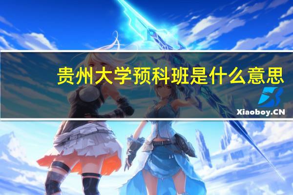 贵州大学预科班是什么意思