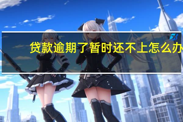 贷款逾期了暂时还不上怎么办