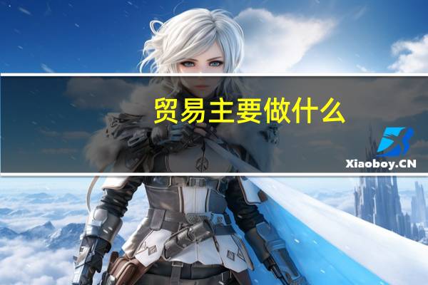 贸易主要做什么