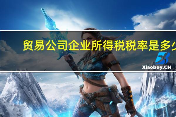 贸易公司企业所得税税率是多少