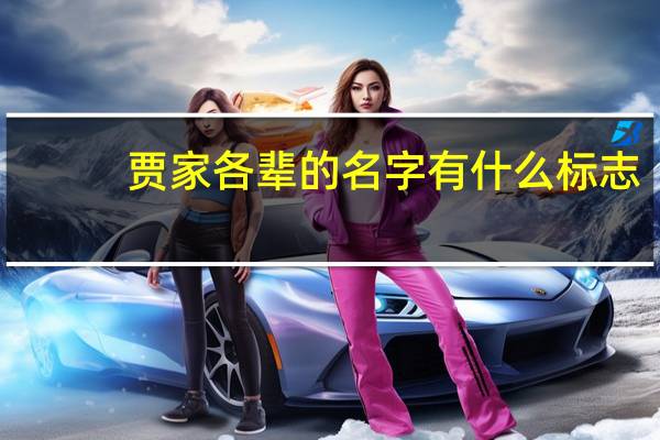 贾家各辈的名字有什么标志