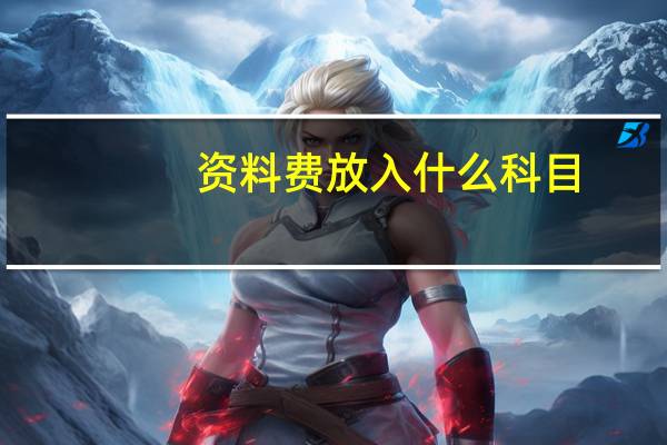 资料费放入什么科目