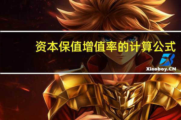 资本保值增值率的计算公式