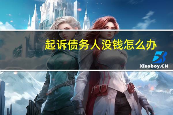 起诉债务人没钱怎么办